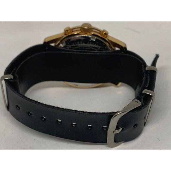 Michael Kors MK5128 Women Black Leather Analog Rose Gold Dial Quartz Watch Aa498 - Picture 10 of 11